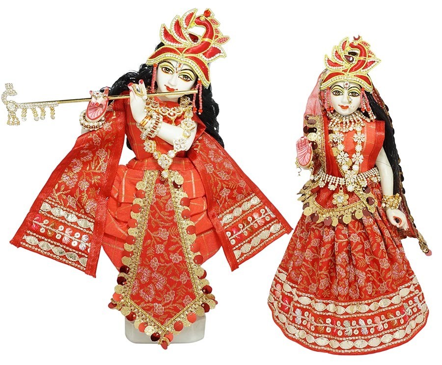 Red Gota Embroidery Lace Work RK Dress